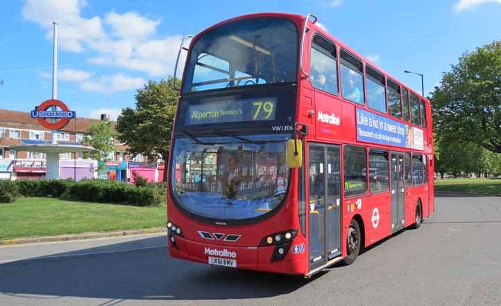 Metroline Volvo B9TL Wright VW1206